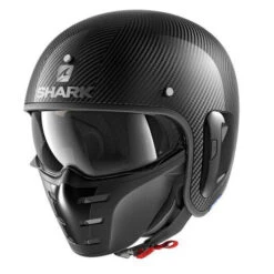 Shark S-Drak 2 Carbon Skin Helmet, Carbon/Silver/Black